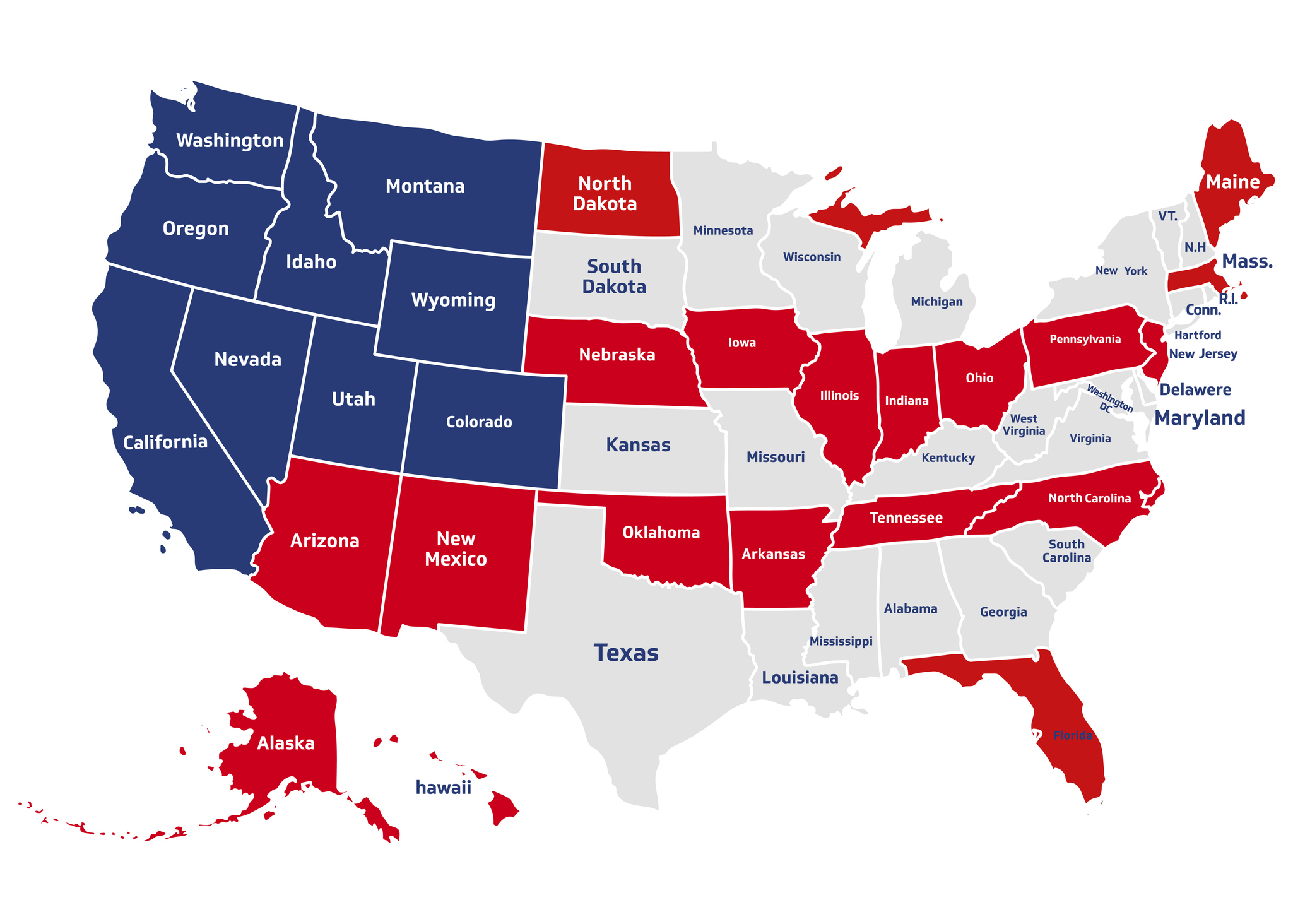 USA map showing MG Vanlines long-distance moving service coverage across all 50 states
